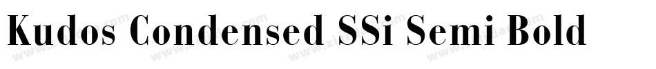 Kudos Condensed SSi Semi Bold Condensed字体转换